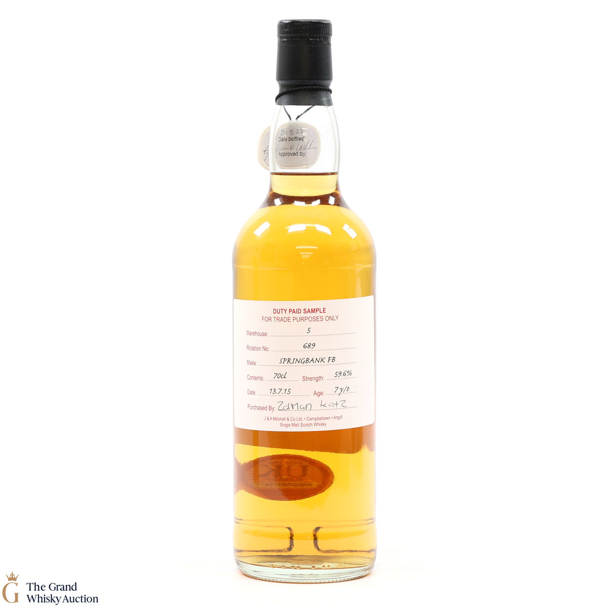 Springbank - 7 Year Old - 2015 Duty Paid Sample Fresh Barrel