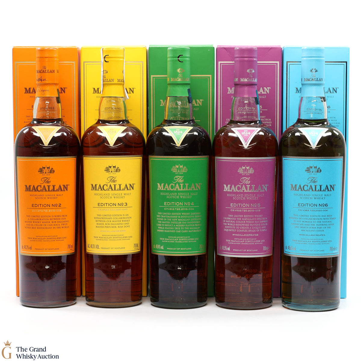 Macallan - Edition 2,3,4,5 & 6 (5 x 70cl)