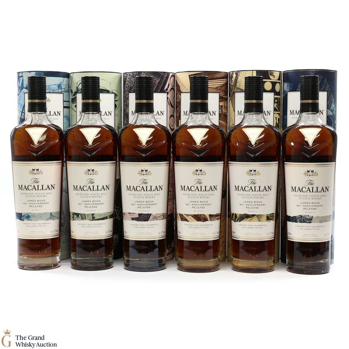 Macallan - James Bond 60th Anniversary - Decade I - VI (6 x 70cl)
