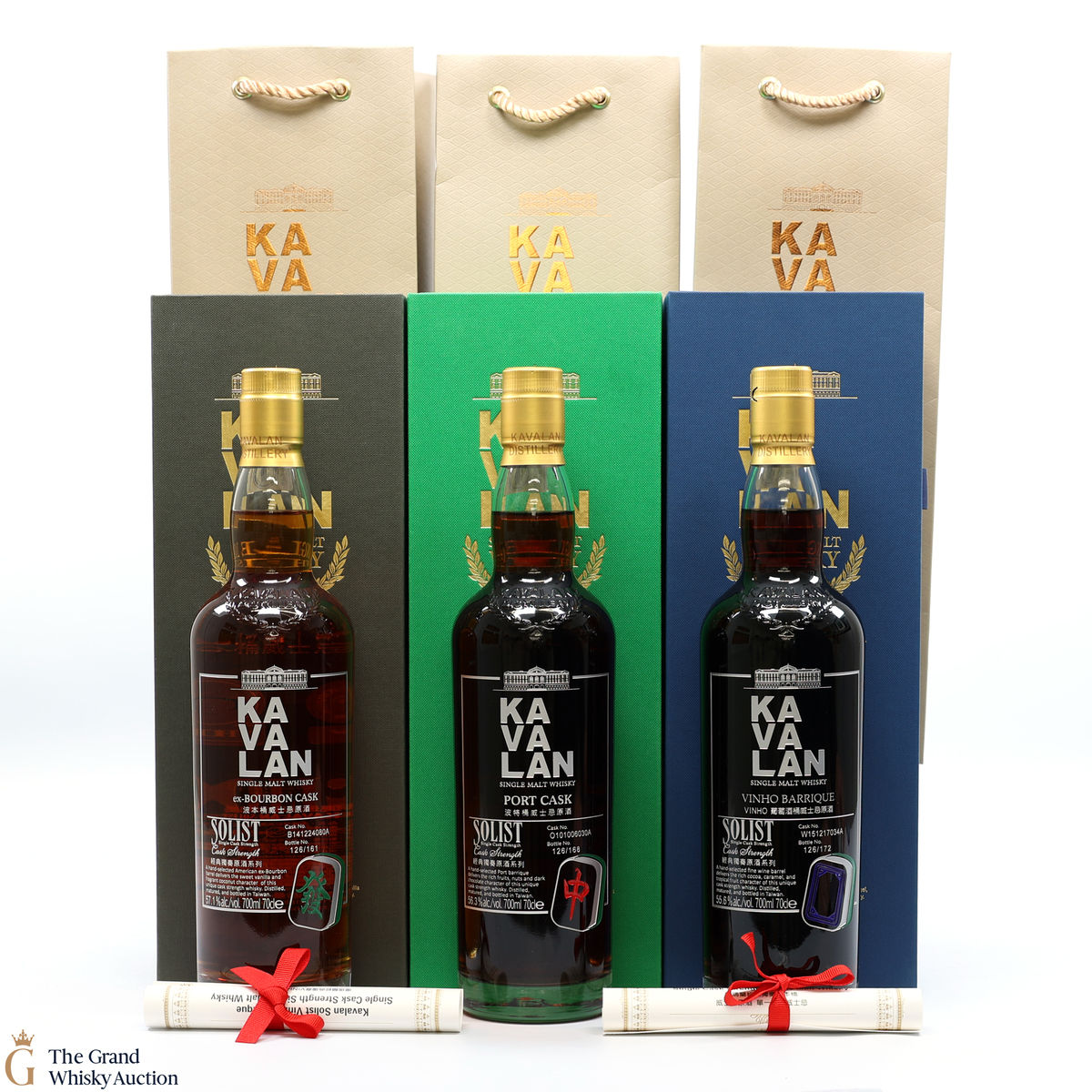 Kavalan - Solist - Vinho Barrique, Port Cask & Ex-Bourbon Cask (3 x 70cl)