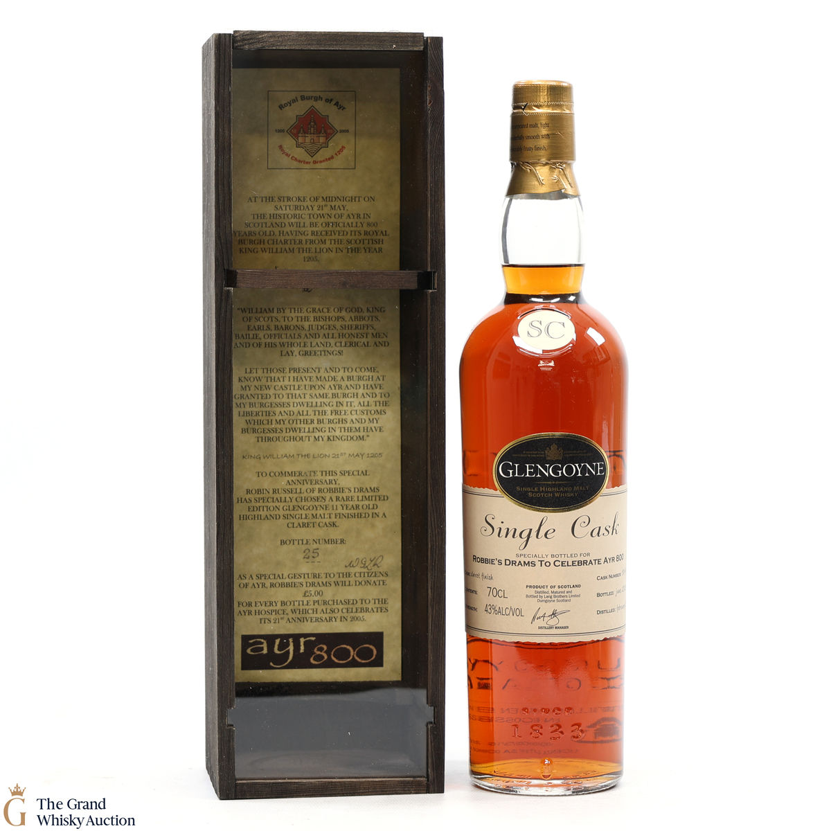 Glengoyne - 1994 Single Cask #90481 - Robbie's Dram to Celebrate Ayr 800