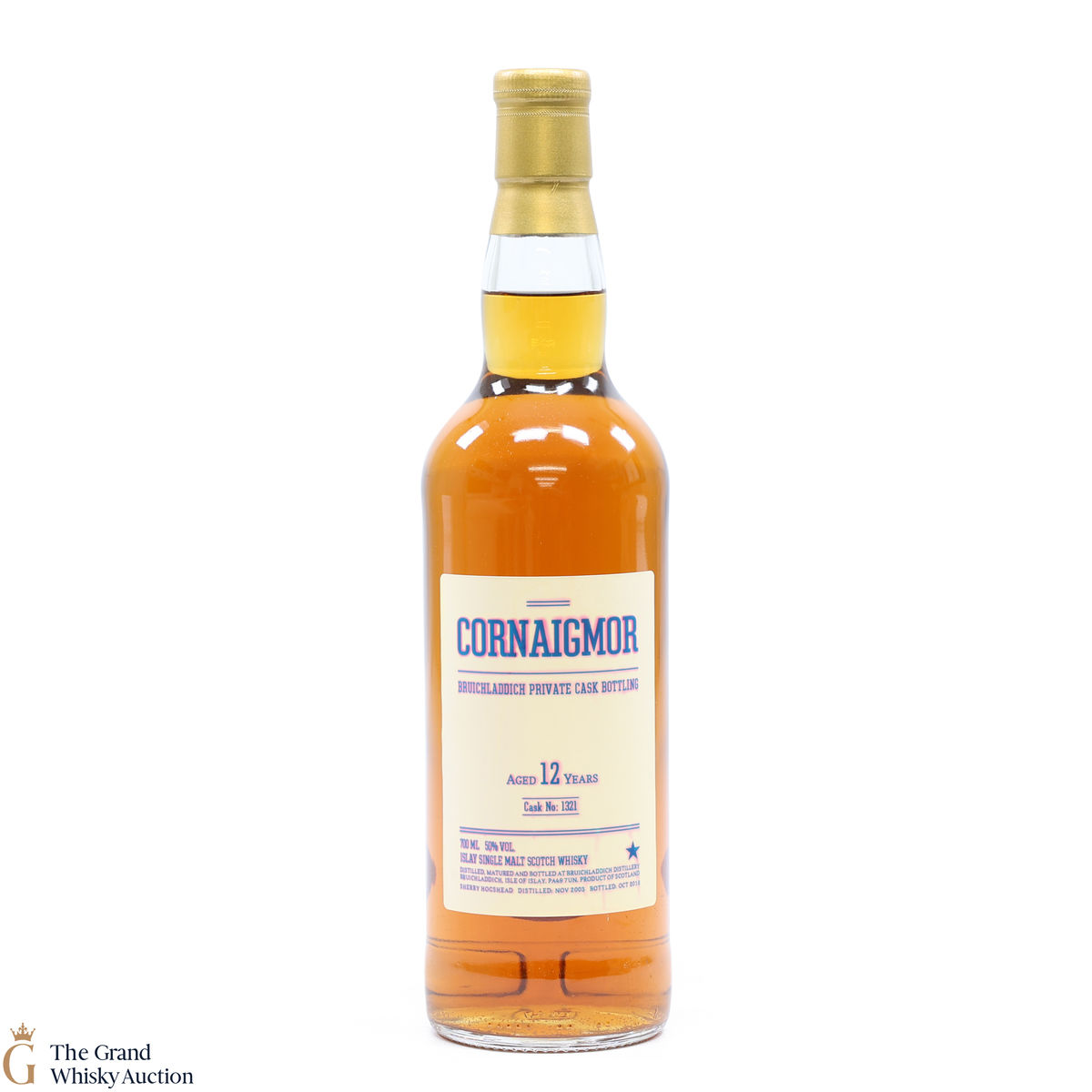 Bruichladdich - 12 Year Old 2003 #1321 Sherry Hogshead Cornaigmor Private Cask