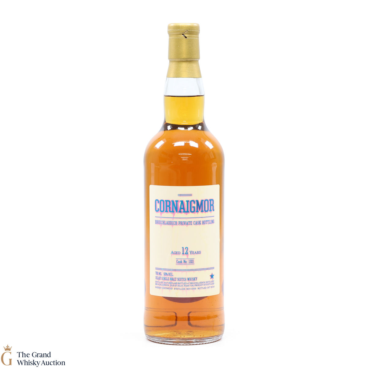 Bruichladdich - 12 Year Old 2003 #1321 Sherry Hogshead Cornaigmor Private Cask