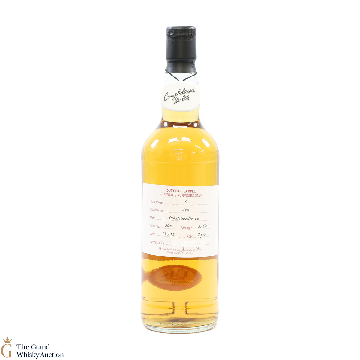 Springbank - 7 Year Old - 2015 Duty Paid Sample Fresh Barrel