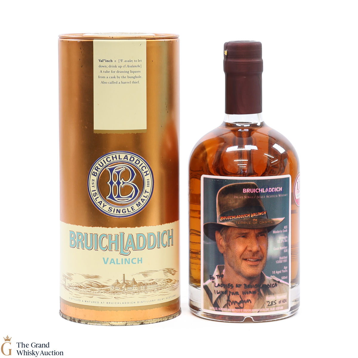Bruichladdich - 18 Year Old #038 The Temple of Drams 1991 (signed) (50cl)