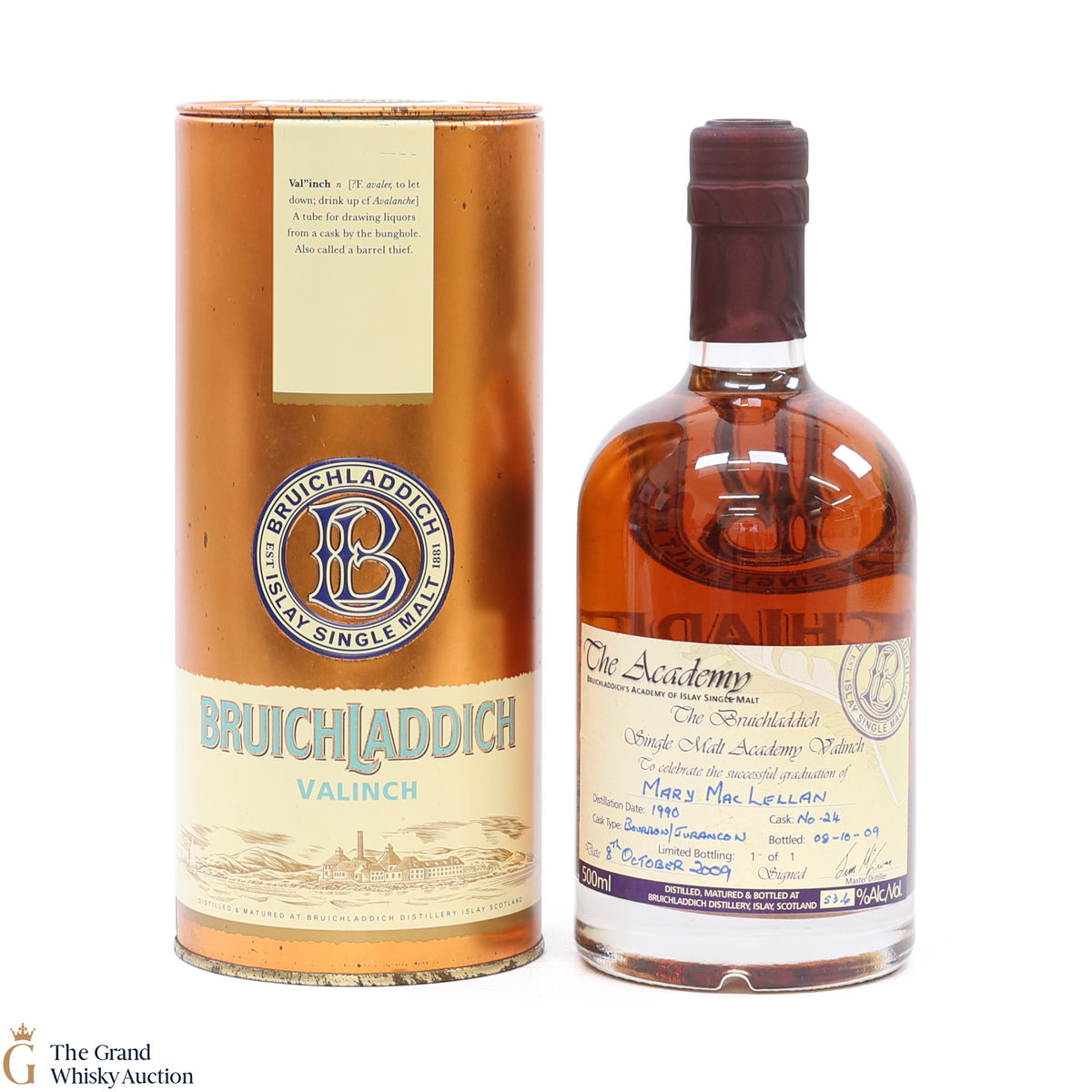 Bruichladdich - The Academy Valinch 1990 - cask #24 - Bottle 1 of 1