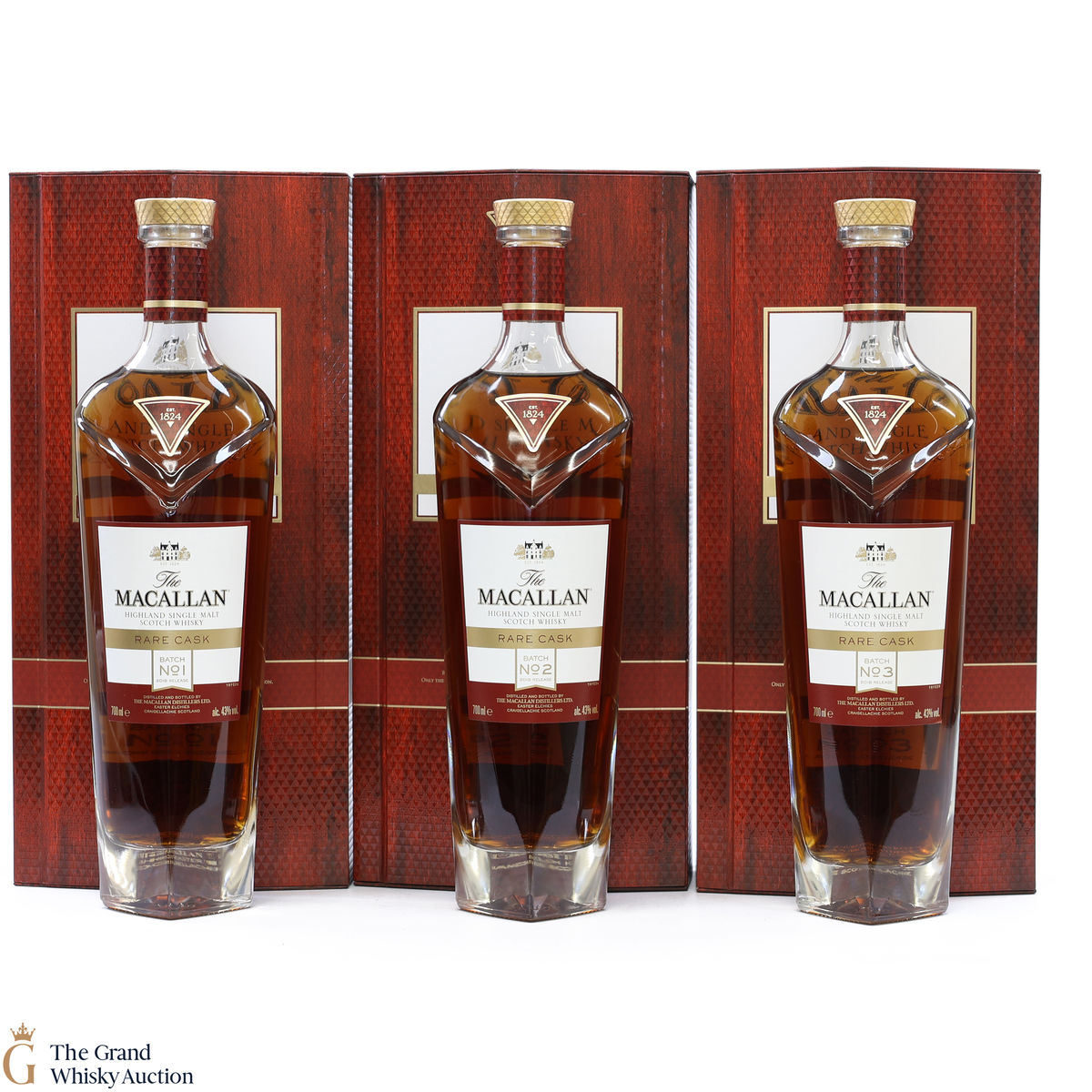 Macallan - Rare Cask No. 1, 2 & 3 - 2018 (3x 70cl)