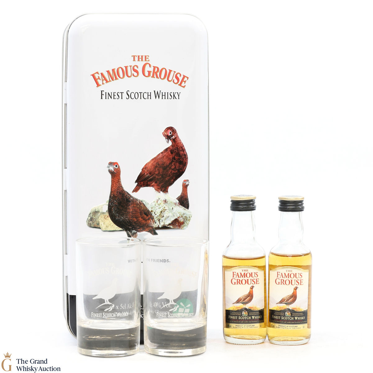 Famous Grouse - Mini Set (2 x 5cl) + Glasses