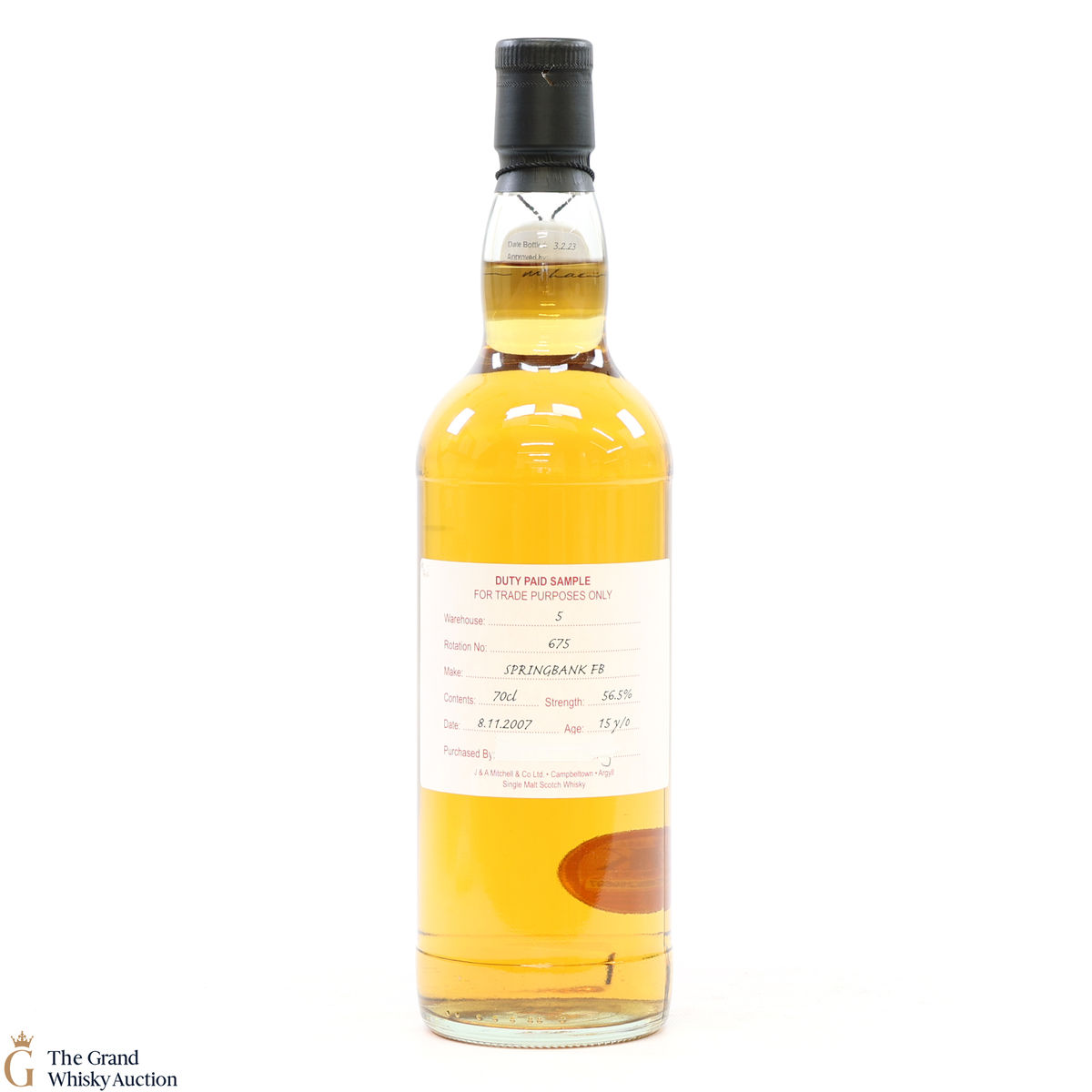 Springbank - 15 Year Old - 2007 Duty Paid Sample Fresh Barrel