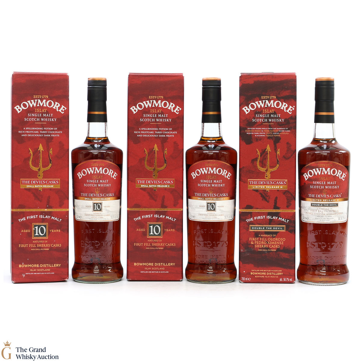 Bowmore - Devil's Cask Set - Batch#1, Batch #2 & Batch #3 (3 x 70cl)