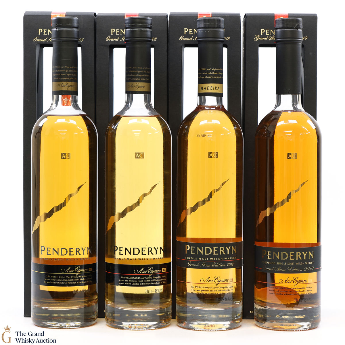 Penderyn - Aur Cymru - Grand Slam Editions 2005, 2008, 2012 & 2019 (4 x 70cl)