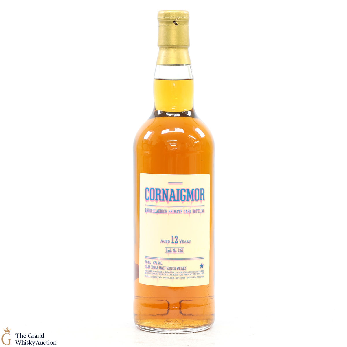 Bruichladdich - 12 Year Old 2003 #1321 Sherry Hogshead Cornaigmor Private Cask