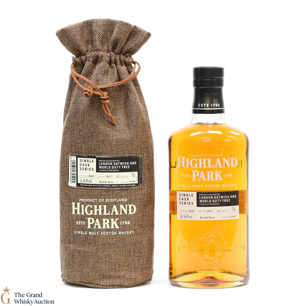 Highland Park - 12 Year Old - Single Cask #1140 - London Gatwick and World Duty Free 