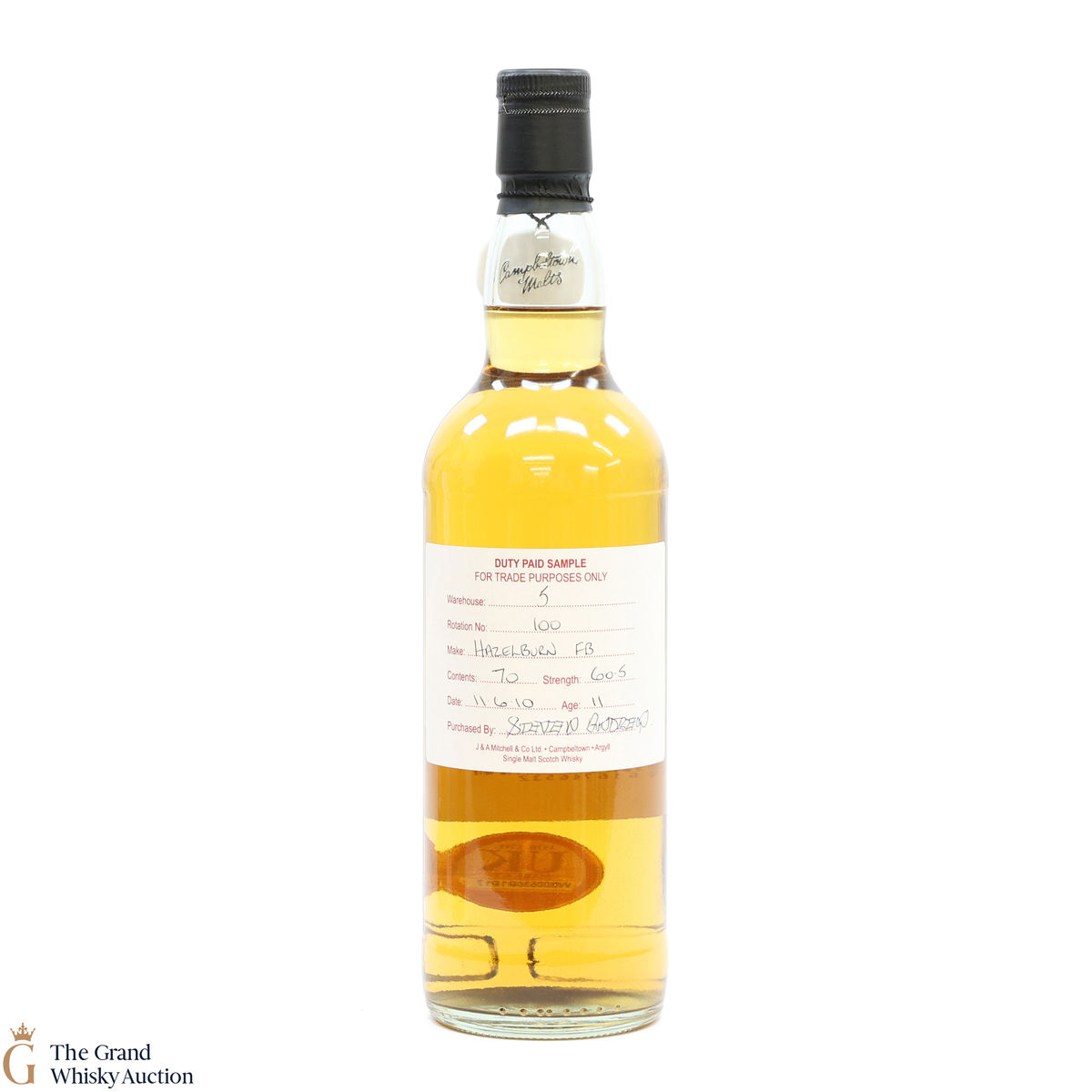 Hazelburn - 11 Year Old 2010 Fresh Bourbon - Duty Paid Sample 60.5% 