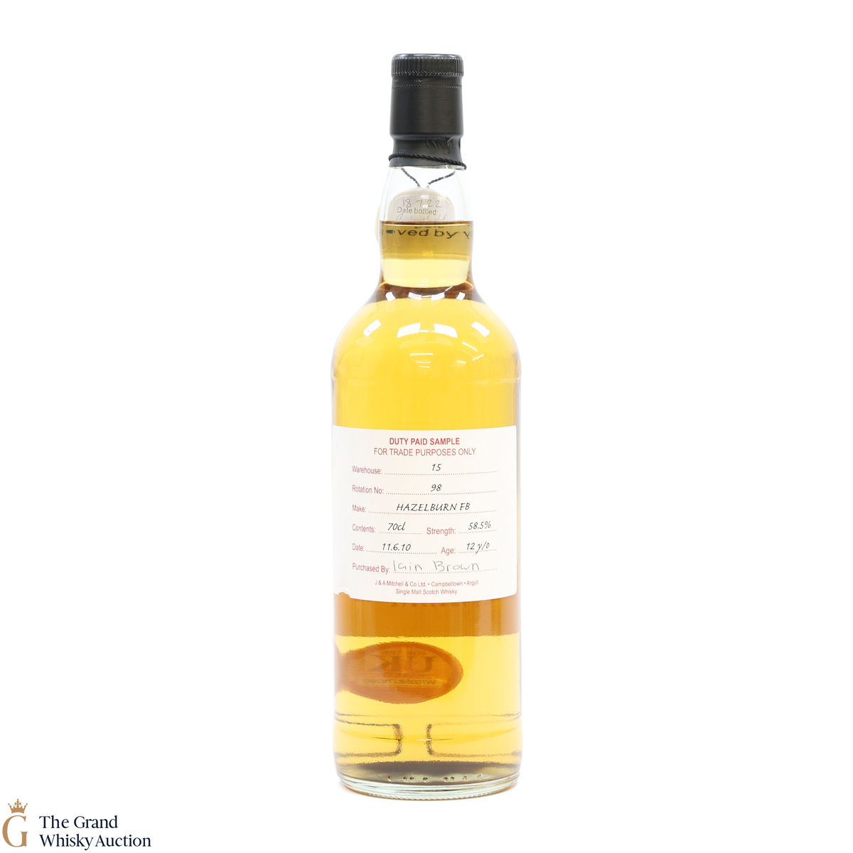 Hazelburn - 12 Year Old 2010 Fresh Bourbon - Duty Paid Sample 58.5%