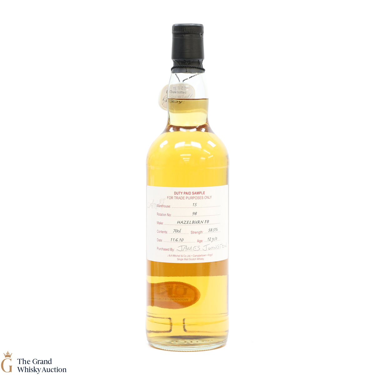 Hazelburn - 12 Year Old 2010 Fresh Bourbon - Duty Paid Sample 58.5%