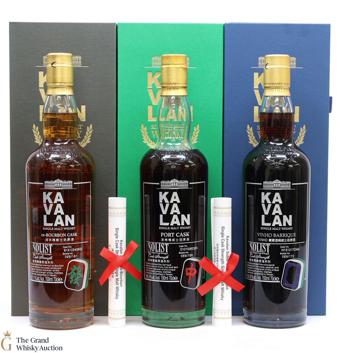 Kavalan - Solist - Vinho Barrique, Port Cask & Ex-Bourbon Cask (3 x 70cl)