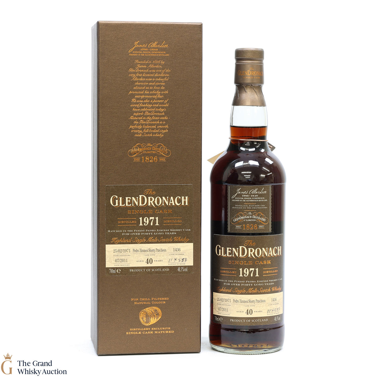 Glendronach - 40 Year Old 1971 - Single Cask #1436