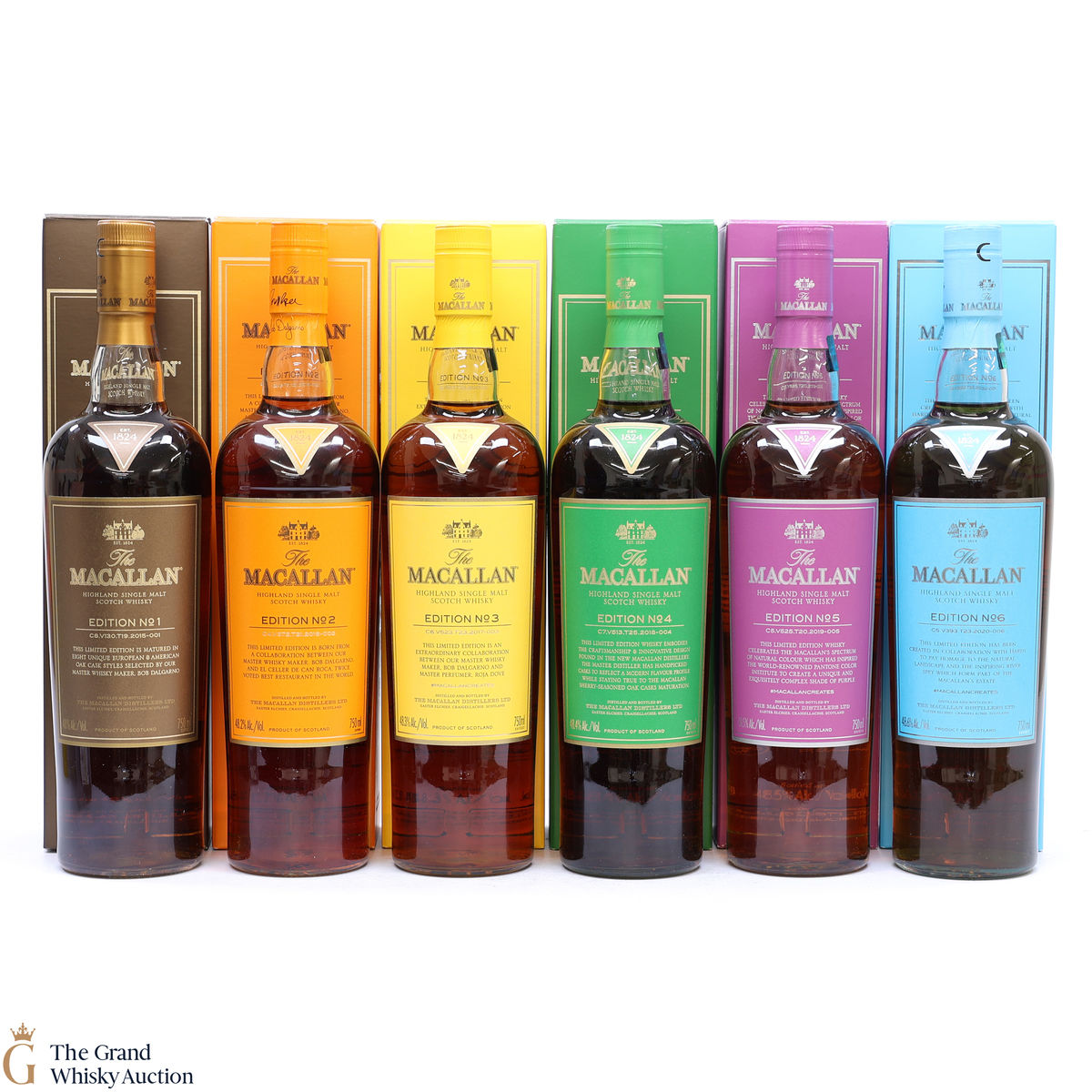 Macallan - Edition No.1,2,3,4,5 & 6 (6x75cl)