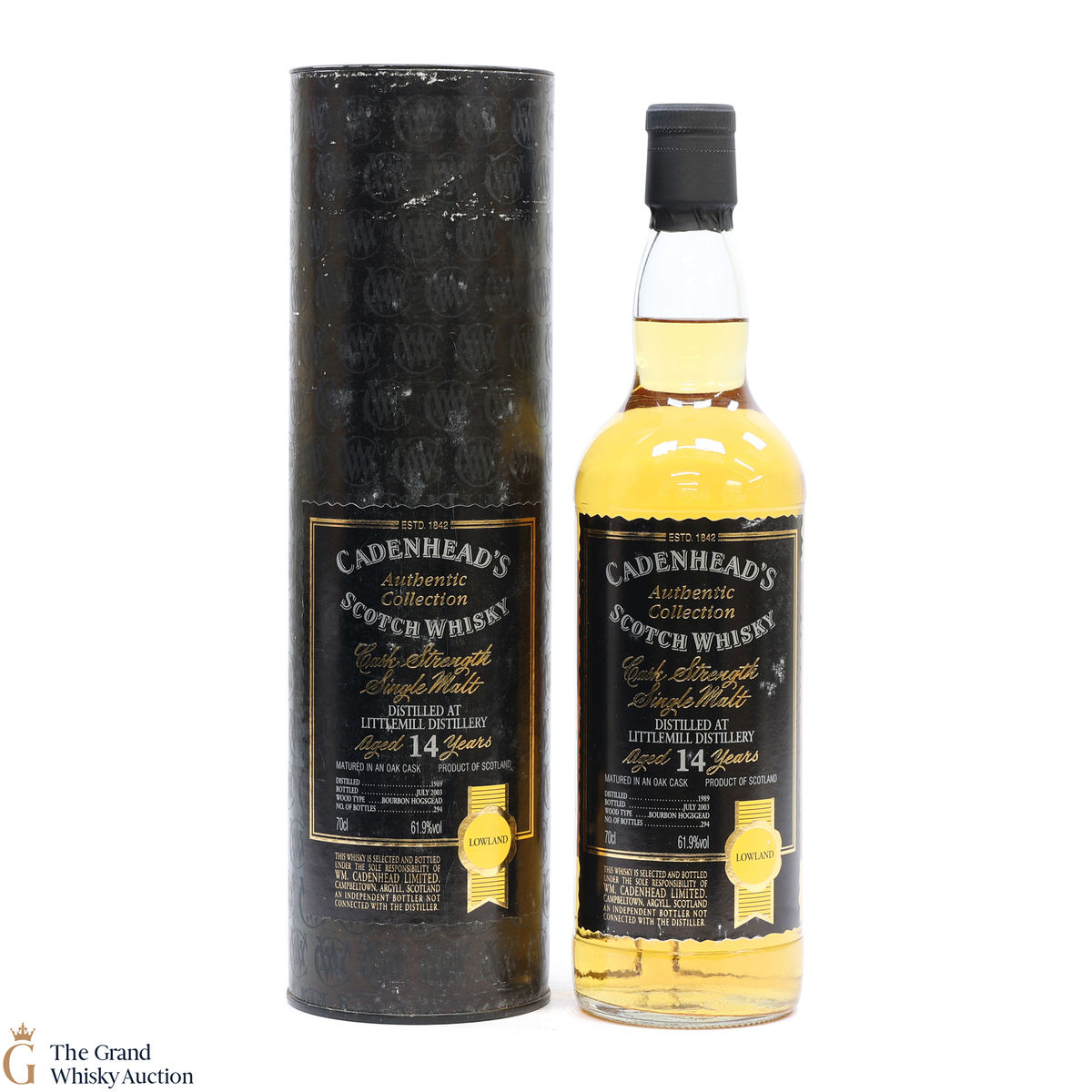 Littlemill - 14 Year Old 1989 - Cadenhead's Cask Strength