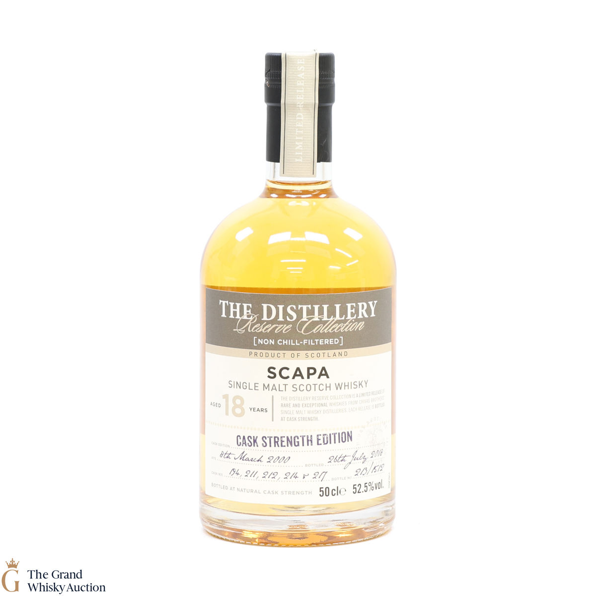 Scapa - 18 Year Old Cask Strength 2000 - #194, 211, 212, 214 & 217 Distillery Reserve (50cl)