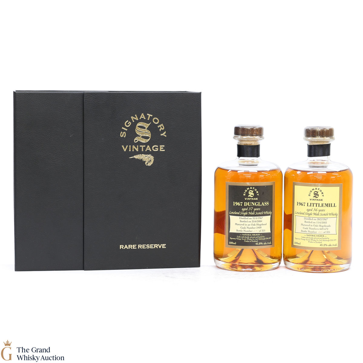 Littlemill 36 Year Old 1967 & Dunglasss 37 Year Old 1967 - Signatory Rare Reserve (2 x 50cl)