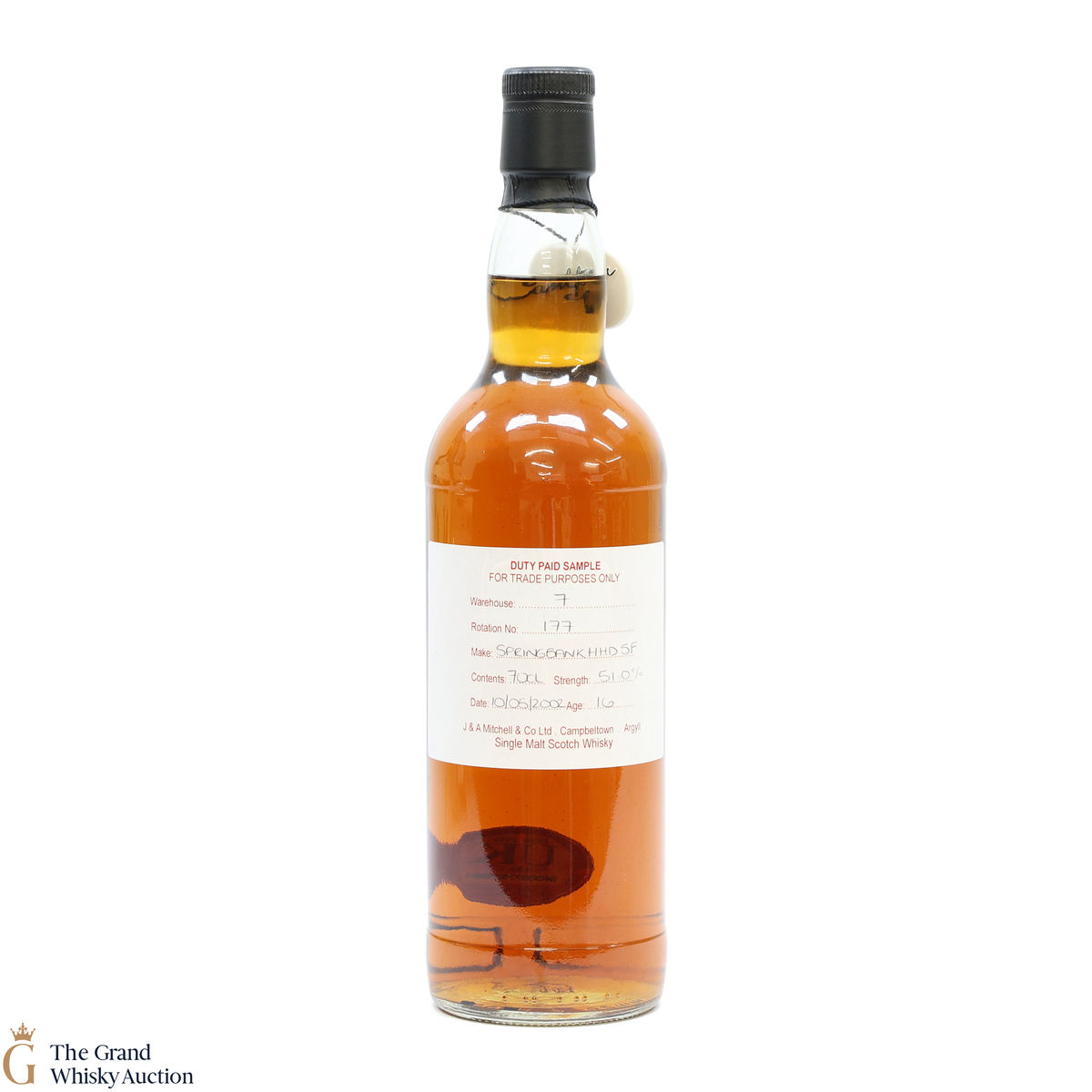 Springbank - 16 Year Old - 2002 Duty Paid Sample Hogshead Second Fill 51.0% 