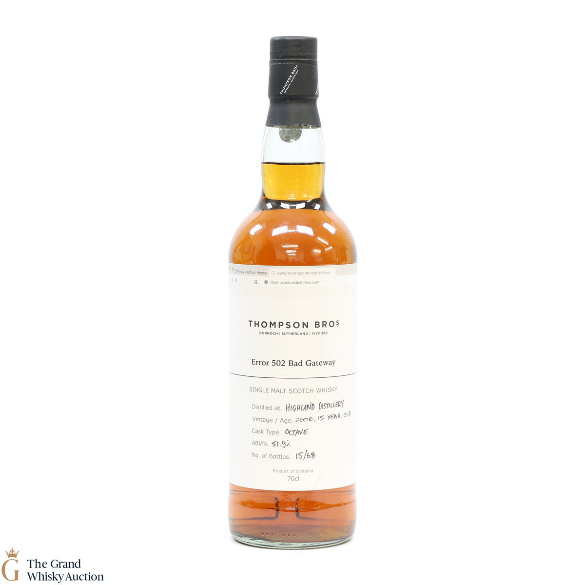 Highland Single Malt - 15 Year Old 2006 Octave Thompson Bro's Error 502 Bad Gateway