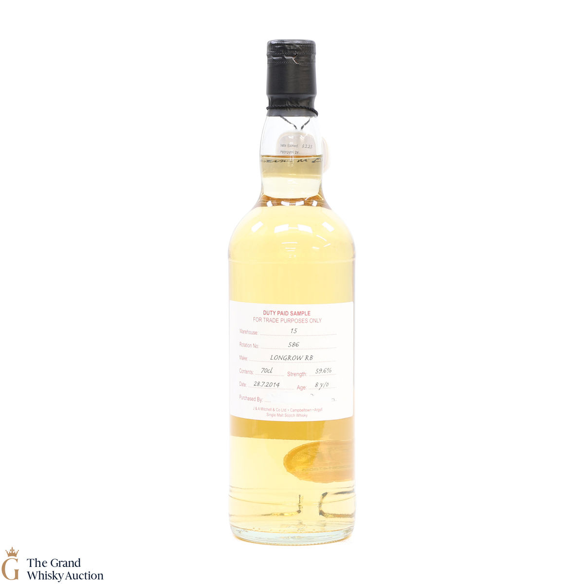 Longrow - 8 Year Old 2014 Refill Bourbon - Duty Paid Sample 59.6%