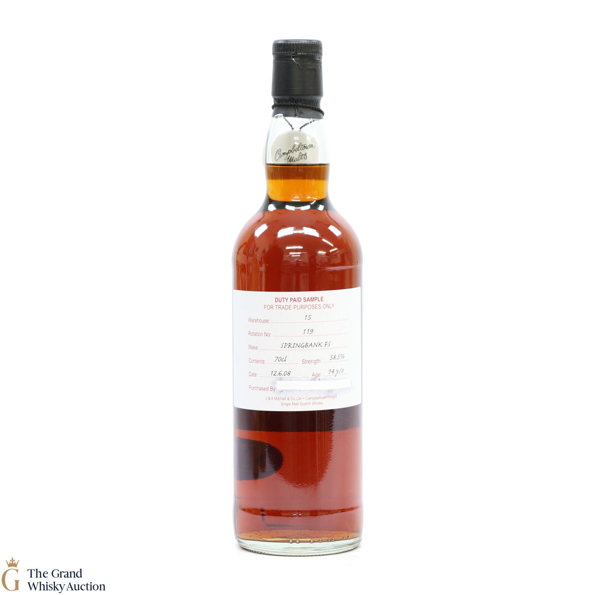 Springbank - 14 Year Old - 2008 Duty Paid Sample Fresh Sherry