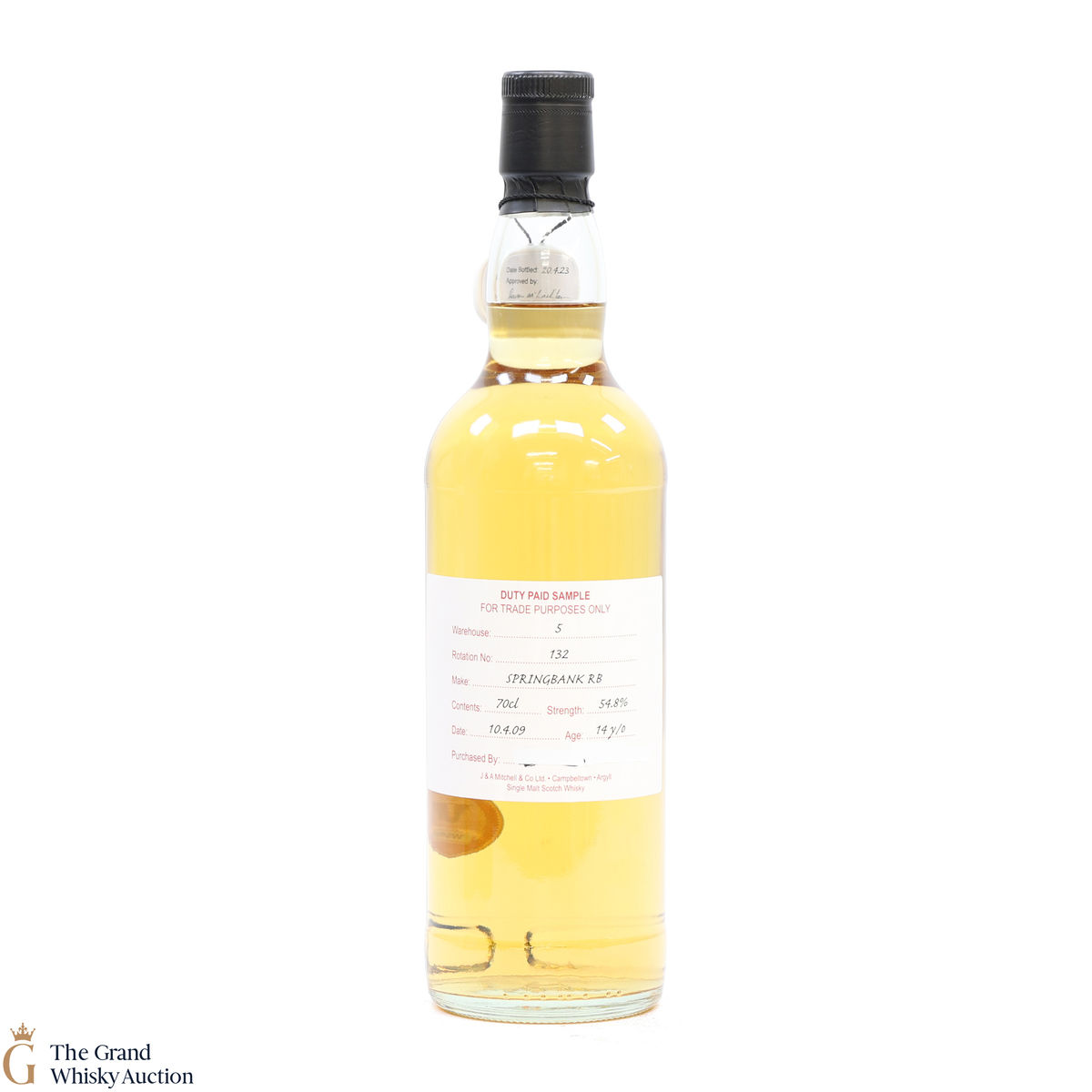 Springbank - 14 Year Old 2009 Refill Burgundy - Duty Paid Sample 54.8%