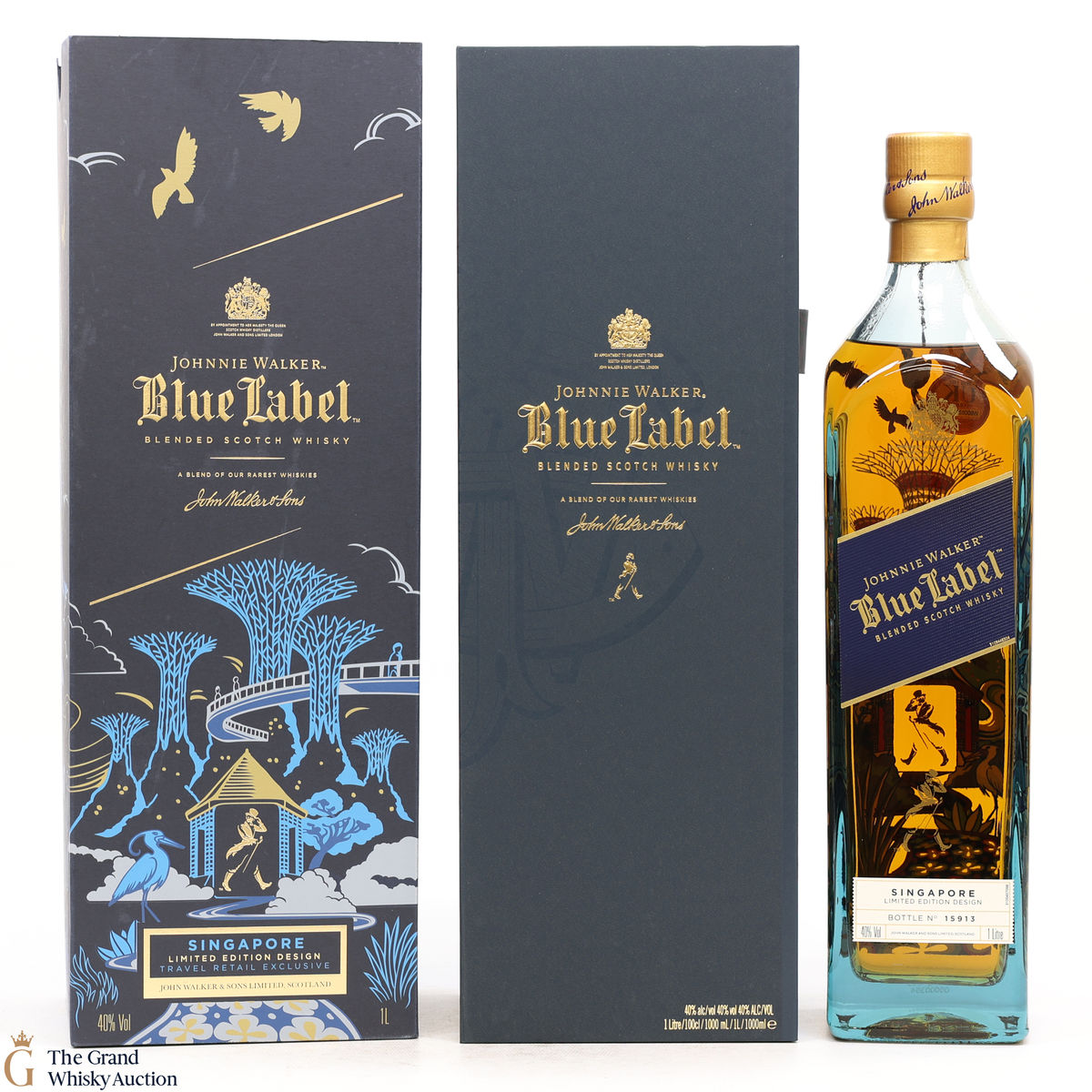 Johnnie Walker - Blue Label Singapore Limited Edition Travel Retail Exclusive 1L