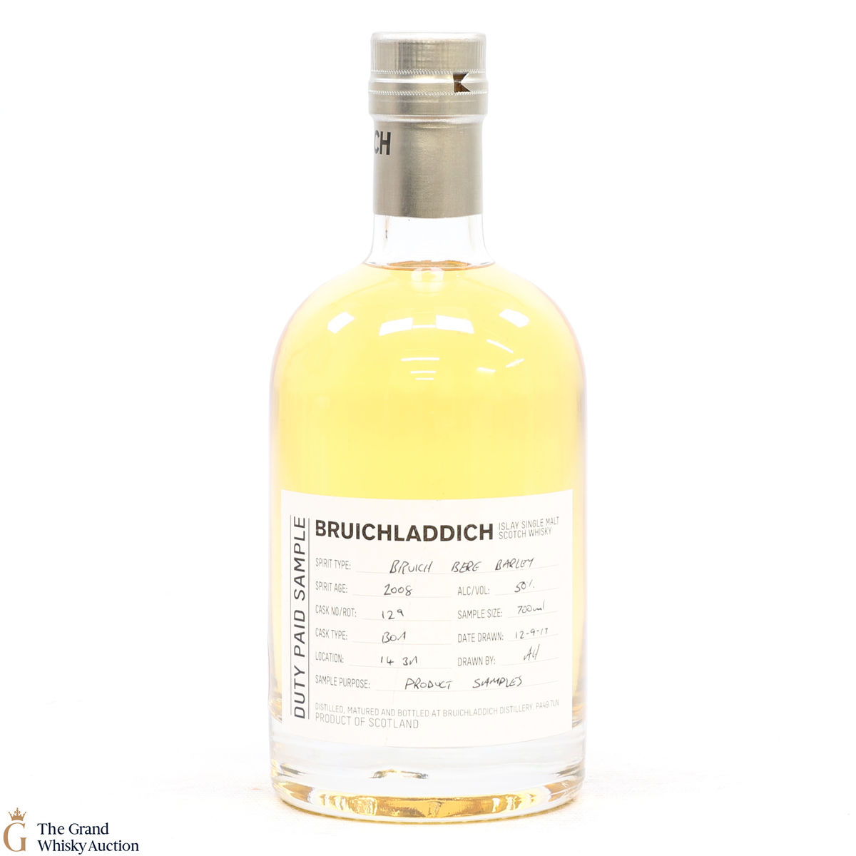 Bruichladdich - Bere Barley 2008 - Duty Paid Sample #129