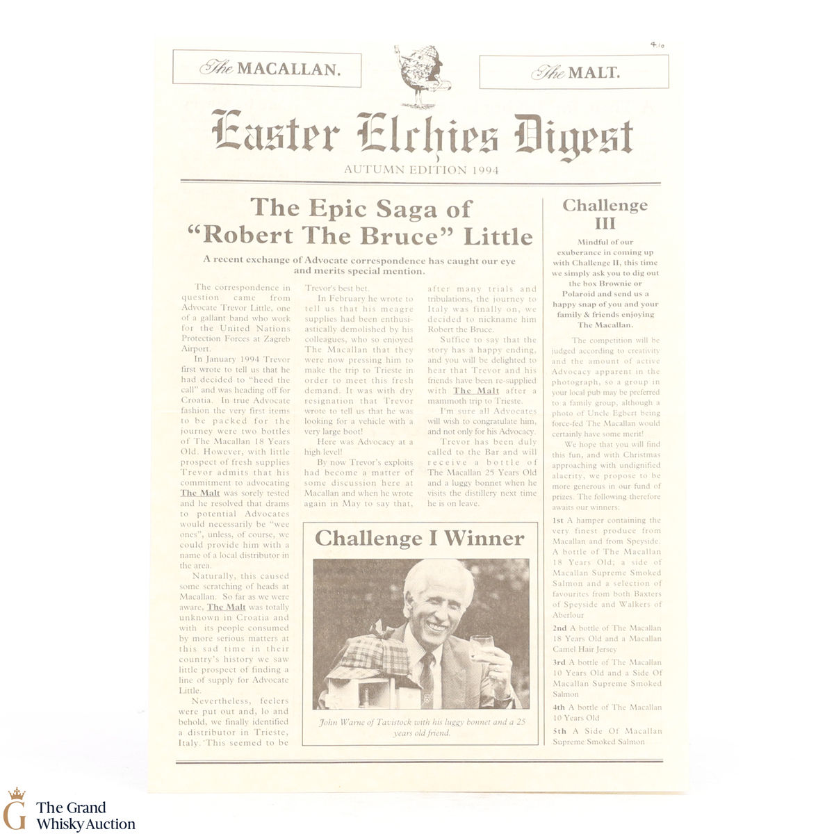 Macallan - Easter Elchies Digest - Autumn Edition 1994