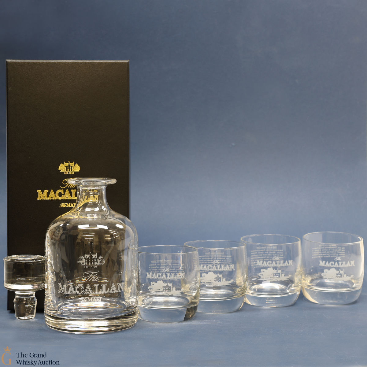 Macallan - Glass Decanter & 4 x Glasses 