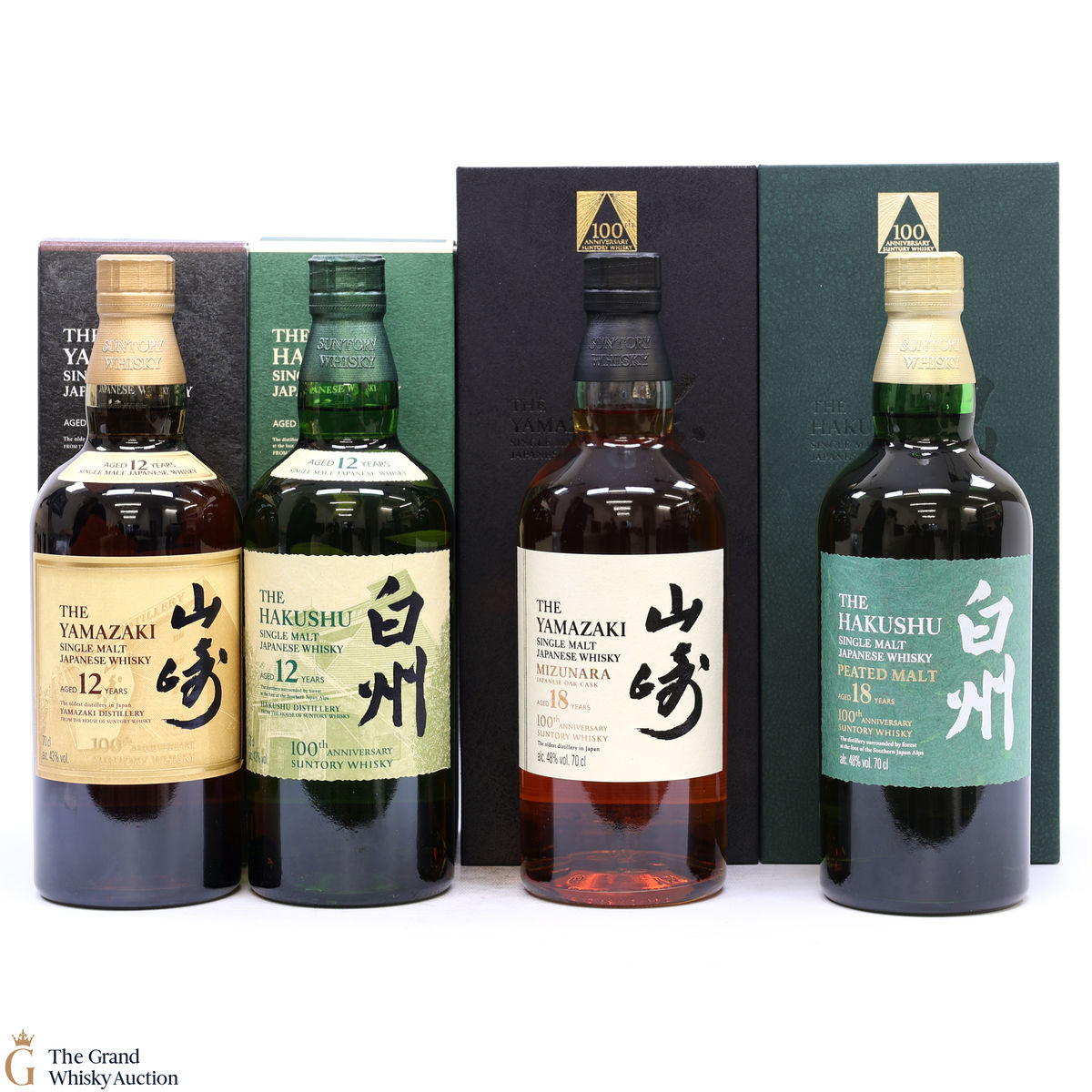 Yamazaki & Hakushu - 100th Anniversary Suntory Whisky (4 x 70cl)