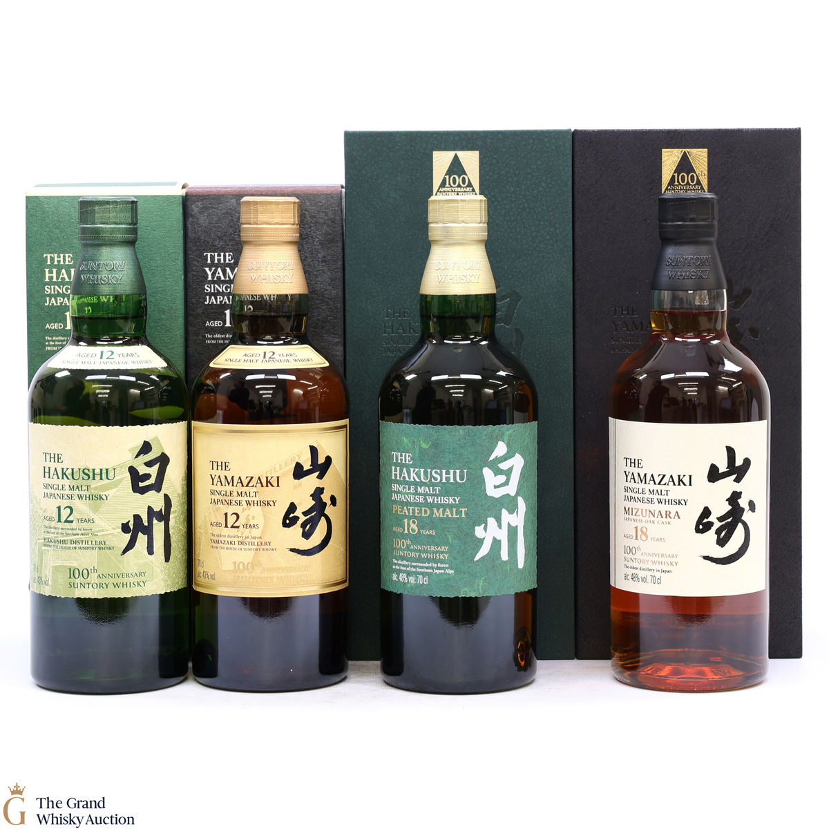 Yamazaki & Hakushu - 100th Anniversary Suntory Whisky (4 x 70cl)