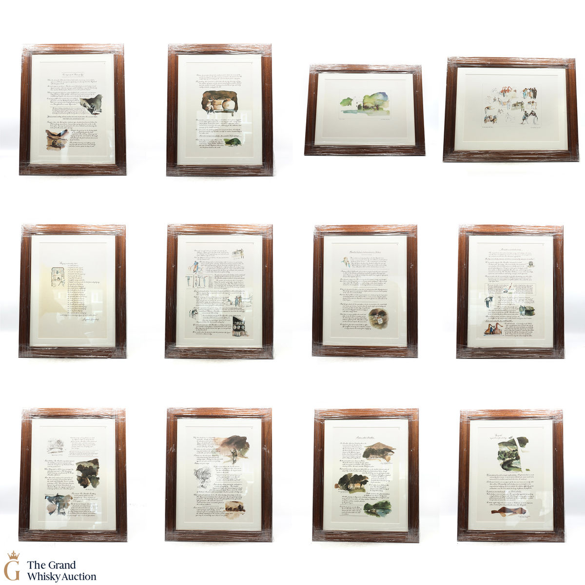 Macallan - The Remarkable History of The Macallan Glenlivet - Sara Midda Prints (Framed in Oak)