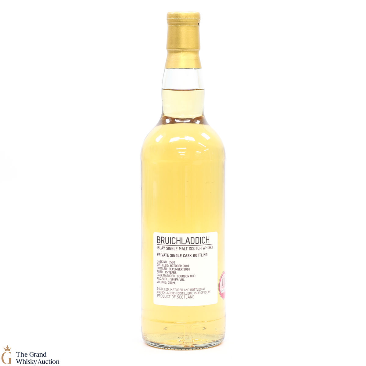 Bruichladdich - 15 Year Old 2001 #560 Bourbon Hogshead Private Cask