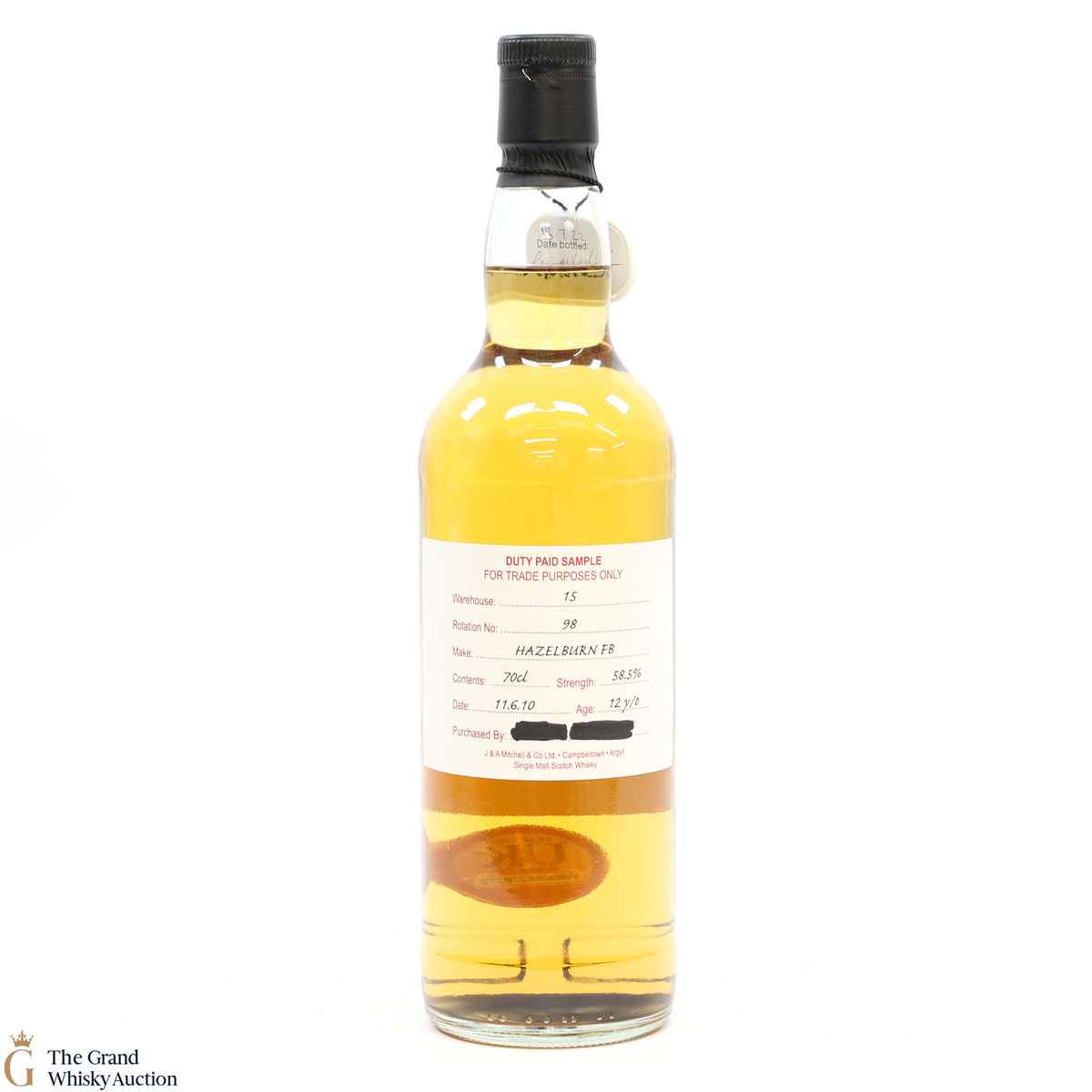 Hazelburn - 12 Year Old 2010 Fresh Barrel - Duty Paid Sample 58.5%