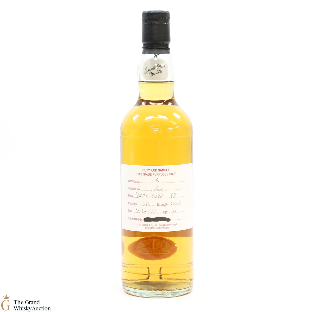 Hazelburn - 11 Year Old 2010 Fresh Barrel - Duty Paid Sample 60.5%