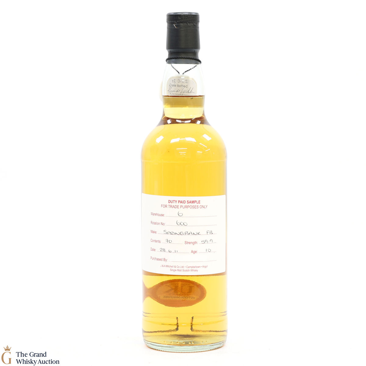 Springbank - 10 Year Old - 2011 Duty Paid Sample Fresh Barrel 59.9%