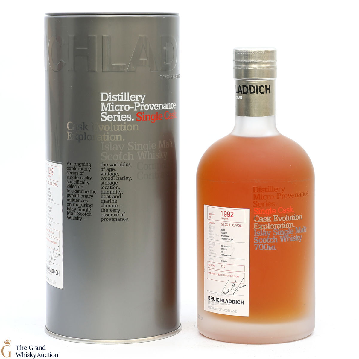 Bruichladdich - 18 Year Old 1992 - Micro Provenance #004 - Exclusively Bottled For Belgium