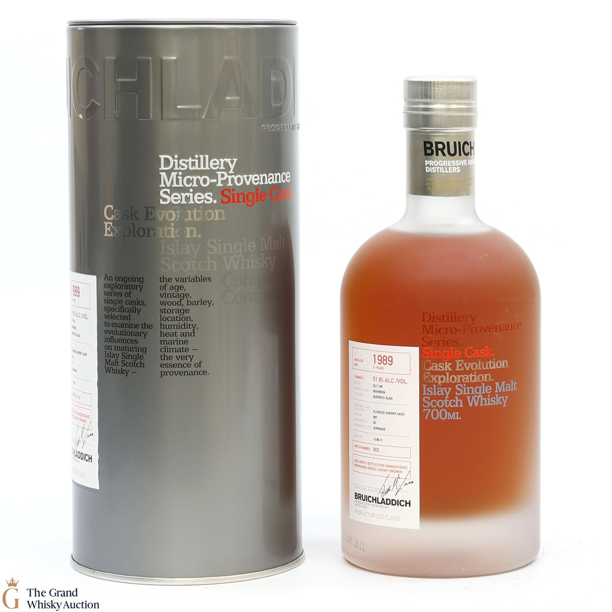 Bruichladdich -  21 Year Old 1989 - Micro Provenance #007 - Exclusively For Hanseatische Weinhandelsgesellschaft Bremen