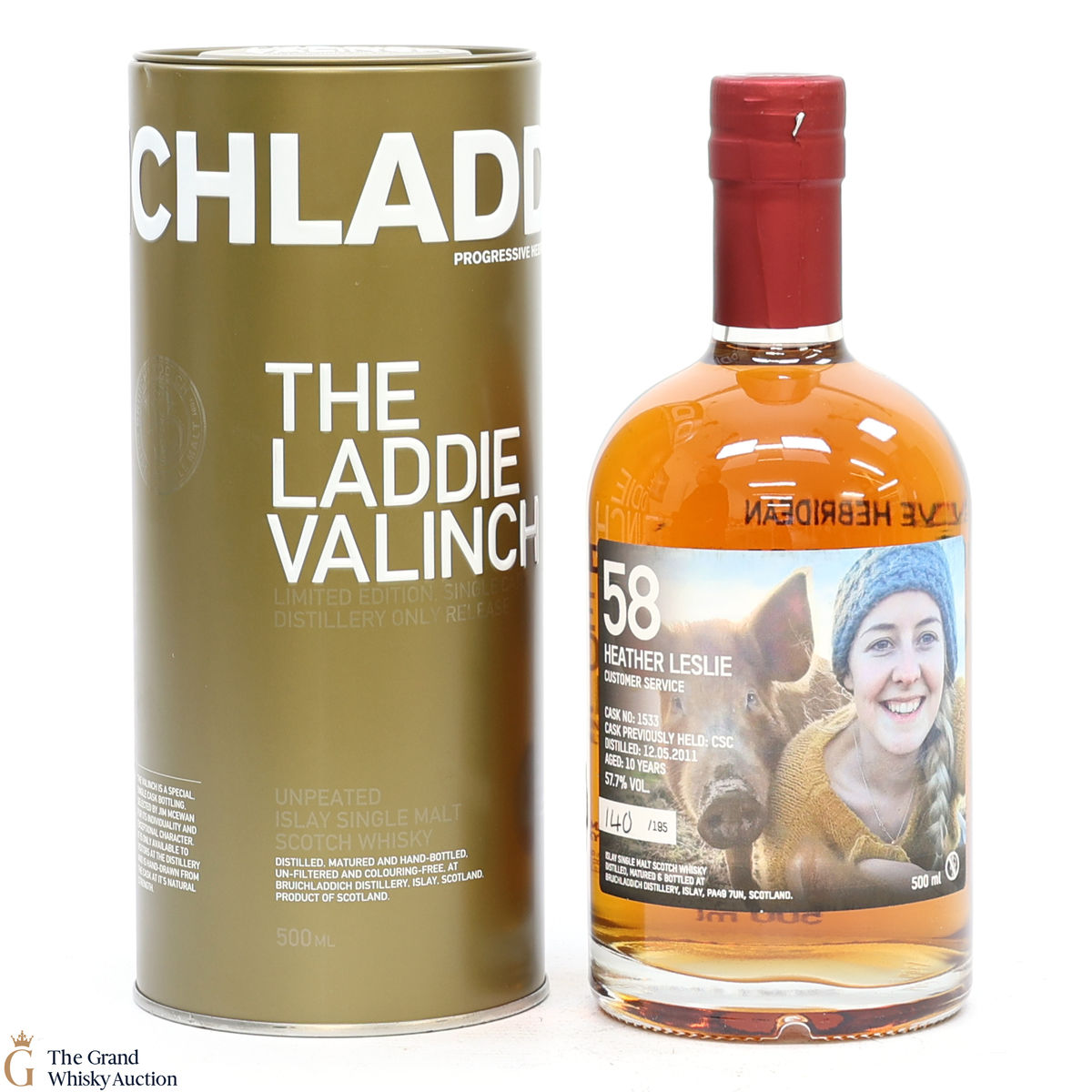 Bruichladdich - 10 Year Old - Valinch 58 - Heather Leslie (50cl)