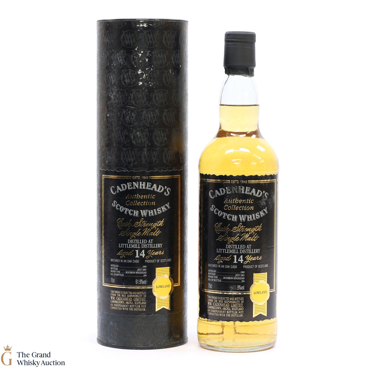 Littlemill - 14 Year Old 1989 - Cadenhead's Single Cask 2003