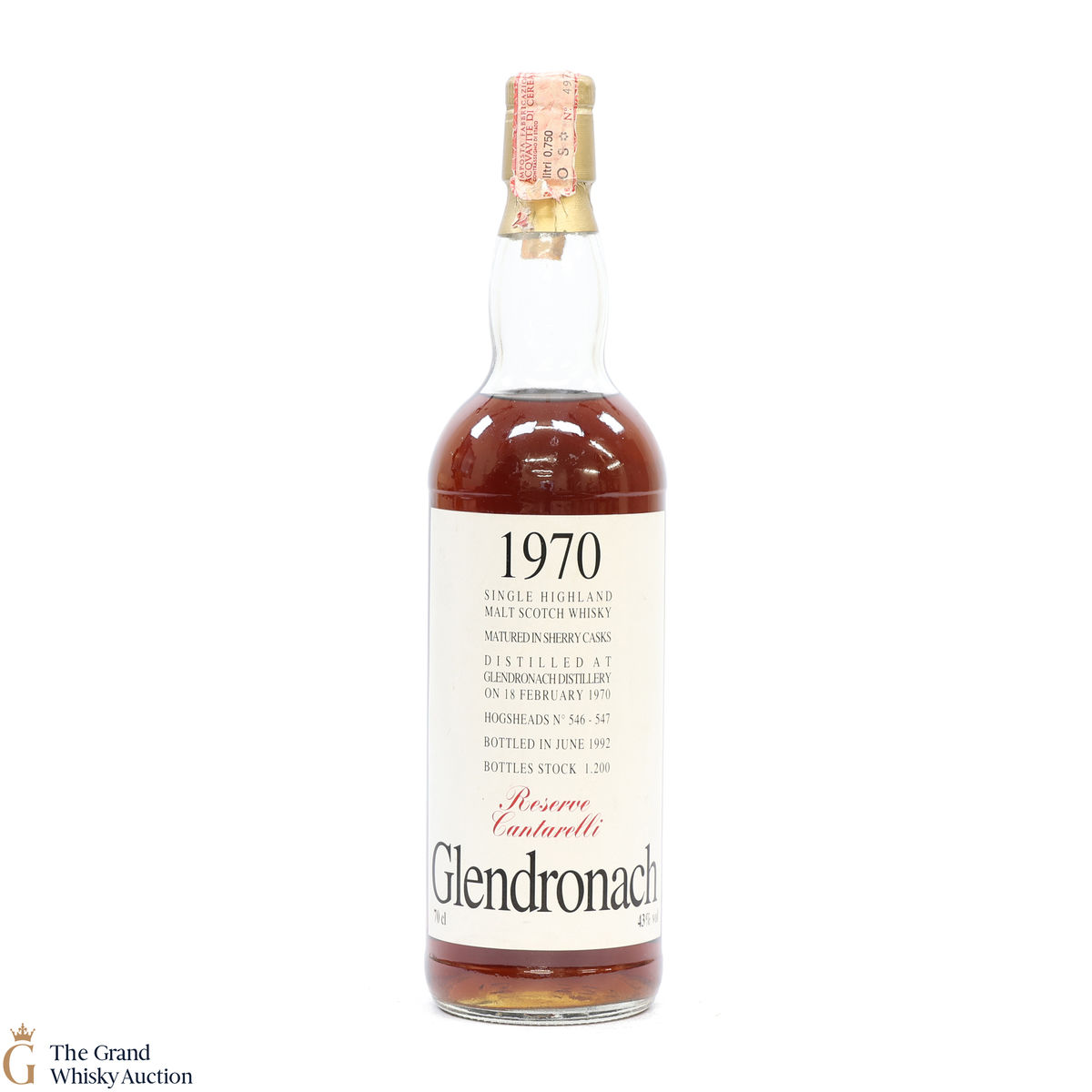 Glendronach - 1970 Velier Reserve Cantarelli - Signatory Vintage