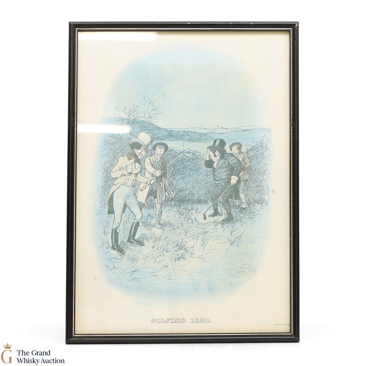 Johnnie Walker Whisky Sports - Golfing 1820 By Tom Browne - Framed Print