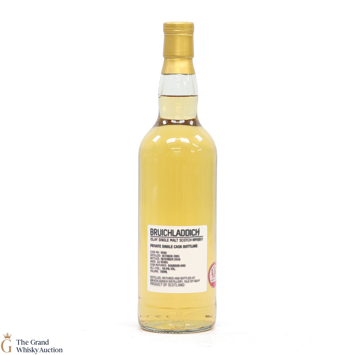 Bruichladdich - 15 Year Old 2001 #560 Bourbon Hogshead Private Cask