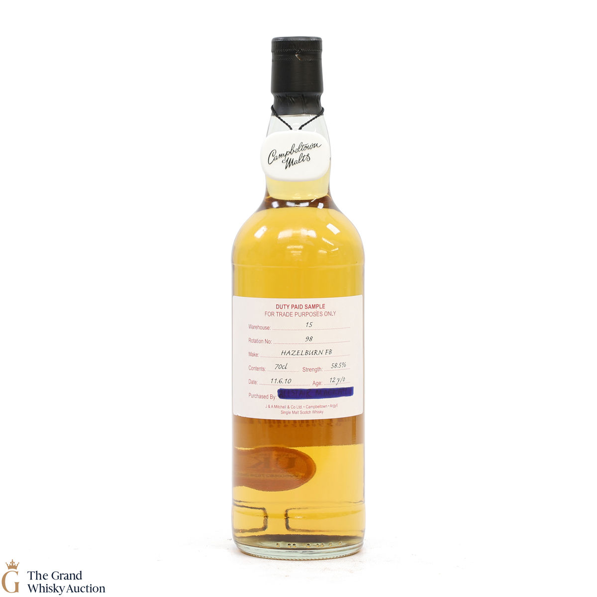 Hazelburn - 12 Year Old 2010 Fresh Barrel - Duty Paid Sample 58.5%